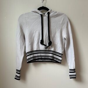 Zara stripe knit hoodie